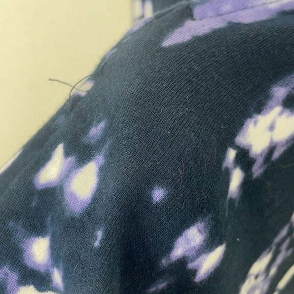 Ellen Tracy Blue & White Tye Dye T-Shirt Dress Size Small - Picture 10 of 12